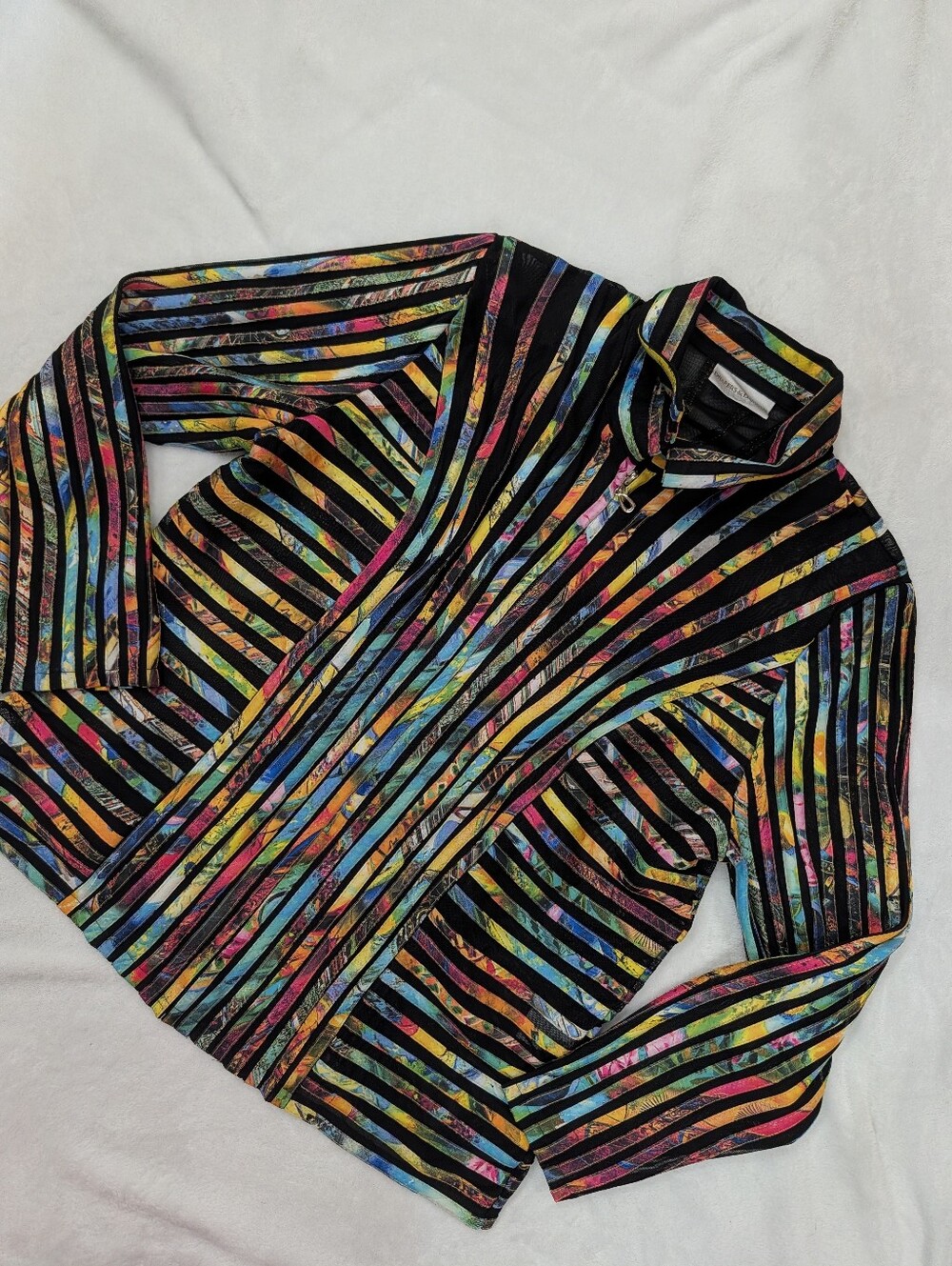 Draper's And Damon's Zip Up Mesh Panel Jacket